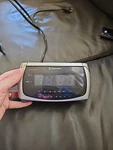 Emerson Dual Radio/alarm Clock CK5052 Grey Silver. Fixed Price $11.24.