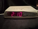 Ge Clock Radio. Model 7-4816B. Off White. Works. Fixed Price $17.50.