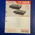 Sony ICF-C800W Service Manual Original Paper Oem Repair Guide Usa. Fixed Price $19.96.