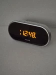 Vtg Philips Clock Radio AJ1000/37 With 2 Alarms Am/fm Smoke Mirror Finish Front. Fixed Price $16.35.