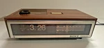 Sony ICF-C670W Digimatic Am Fm Flip Clock Radio Cleaned, Lights Up, Missin Kn. Fixed Price $109.09.