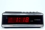 Vintage Cosmo Time Solid State Red-led Alarm Clock Model E517A Wood Grain As Is. Fixed Price $12.97.