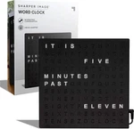Sharper Image Led Light-up Word Clock, 7.75" Modern Design, Electronic Accent. Fixed Price $57.99.