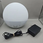 Philips Round White HF3510 Sunrise Alarm Clock Radio With Power Cord *works. Fixed Price $39.99.