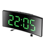 Digital Battery Led Large Curved Mirror Alarm Clock Snooze Temperature Nightmode. Fixed Price $9.60.