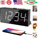 Dual Alarm Clock With 7.5-INCH Led Display & Usb Charging, Ideal For Home. Fixed Price $22.09.