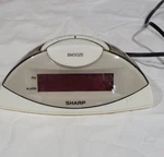 Sharp Alarm Clock Travel White Model SPC019 Excellent Condition! Portable. Fixed Price $12.95.