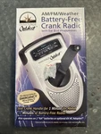 New In Box Outdoor Am/fm Weather Battery-free Crank Radio & Ear Bud Headphones. Fixed Price $17.00.