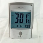 Seiko R-wave Atomic Clock Radio Controlled Tested Working QHR001SLH. Fixed Price $34.99.