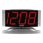 Sharp Led Digital Alarm Clock, Swivel Base, Silver Case, Red Display, SPC033D. Fixed Price $18.73.
