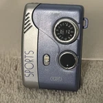 Vtg Tozai Sports Mini Pocket Am/fm Radio With Belt Clip Purple/blue. Fixed Price $17.87.