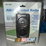Nascar Emerson Am/fm Pocket Radio Speedometer Style Dial Belt Clip Earphone Jack. Fixed Price $12.00.