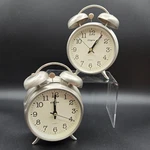Elgin Twin Bell Alarm Clock Silver Quartz Vintage Set 2 Time & Light Working. Fixed Price $21.99.