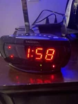 Black Emerson Smartset Projector Dual Alarm Clock, Am/fm Radio W/DATE-CKS2235B. Fixed Price $20.00.