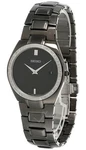 Seiko Kinetic Black Dial 37MM Two-tone Ss Men's Watch SKA551. Fixed Price $425.00.