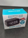 Westclox 71084 Digital Led Alarm Clock Usb Type Charging Port Snooze Black New. Fixed Price $13.99.