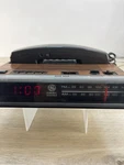 Vintage General Electric 7-4711C Am/fm Radio Alarm Clock Telephone Brown Wrks. Fixed Price $24.97.