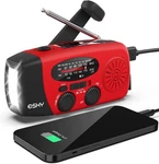 Esky Emergency Hand Crank Radio 7400MWH Noaa Am Fm 3 Led Flashlight Solar. Fixed Price $36.94.