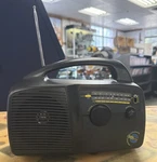 Vintage Freeplay Freepower Am/fm Radio Black Solar Crank Emergency Portable. Fixed Price $25.00.
