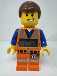 Lego Movie Emmet Oversized Minifigure Alarm Clock 2014 9 Inch Tested. Fixed Price $44.95.