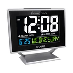 Sharp Desktop Dual Alarm Clock With Color Display - Atomic Small, Silver. Fixed Price $35.76.