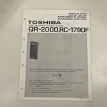 Toshiba QR-2000 RC-1790F Service Data Manual 153-128 Lcd Quartz Clock Radio. Fixed Price $12.99.