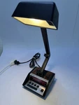 Vintage Spartus Alarm Clock Desk Lamp Digital Woodgrain Mid Century 1970S. Fixed Price $64.95.