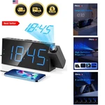 Digital Projection Alarm Clocks For Bedrooms - Large Led Display, 180 Rotata.... Fixed Price $43.99.