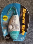 Shower Radio - Unopened Am/fm See Thru Blue Model 611 Vintage Electro. Fixed Price $9.49.