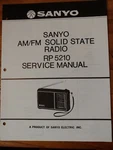 Sanyo RP5210 Am/fm Solid State Radio Original Service Manual. Fixed Price $24.99.