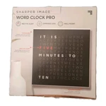 New Sharper Image Light-up Word Clock Led Glow Usb Ac Adapter Nib. Fixed Price $30.00.