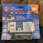 New Sealed Noaa Portable Weather Radio Am/fm Hand Crank Solar Crosse K810-106. Fixed Price $45.00.
