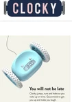 Clocky Alarm On Wheels Rare Aqua Blue - Heavy Sleeper New. Fixed Price $25.00.
