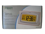 Oregon Scientific Genoa Motion Activated Atomic Clock Indoor Temperature JMR868A. Fixed Price $89.99.