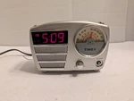 Timex Retro Alarm Clock Radio T247S Silver Tested Working - Missing 1 Knob. Fixed Price $12.95.