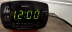 Vintage Sony Dream Machine ICF-C111 Am/fm Alarm Clock Radio -red & Black -tested. Fixed Price $20.00.