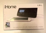 Ihome IHMIHM46BC Portable Usb Charging Dual Alarm Clock Speaker System. Fixed Price $23.00.