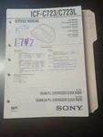 Sony ICF-C723/23L Service Manual Original Repair Book Clock Radio. Fixed Price $49.99.