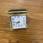 Bulova B6112 Black & Gold Mechanical Folding Travel Alarm Clock Japan. Fixed Price $26.00.