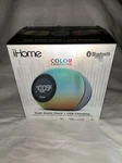 Ihome IBT29BC Bluetooth Color Changing Dual Alarm Clock Fm Radio Usb Charger. Fixed Price $35.00.