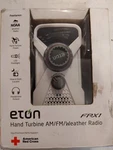 Eton FRX1 Hand Turbine Am/fm/weather Radio White Silver Color New Box. Fixed Price $24.99.