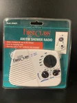 Vintage Jerdon First Class Am/fm Shower Radio Water-resistant New JD45CP. Fixed Price $25.00.