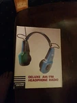 Vintage Electro Brand #222 Am Fm Folding Blue Headphone Radio Tested. Fixed Price $13.00.