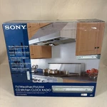 Sony ICF-CD543RM Kitchen Clock Radio Weather Under Cabinet Silver New Nib. Fixed Price $179.99.