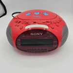 Sony Dream Machine Psyc ICF-CD831 Red Clock Radio Alarm Retro Tested Works. Fixed Price $99.99.