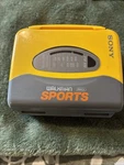 1992 WM-SXF10 Sony Sports Walkman Am Fm Cassette W/headphones Works Vgc. Fixed Price $50.00.
