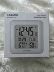 Kadams Digital Bathroom Clock Waterproof Shower Timer Temp Humidity Silver 4.6". Fixed Price $29.99.