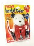 Open Box Vtg Rca Nipper Red Headset Radio With Plush RP-1601K9. Fixed Price $36.95.