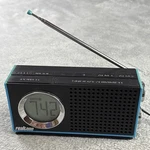 Retro Realtone RT212 Battery Am/fm Dual Alarm Clock Radio Blue Tested. Fixed Price $30.00.