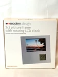 Monarch Modern Design Picture Frame 3"X5" With Rotating Lcd Clock MM3X5LPF01 New. Fixed Price $23.19.